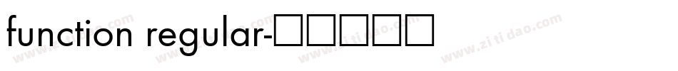 function regular字体转换